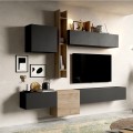 Estante Modular Suspensa Design Moderno em Madeira Cinza Infinity 12A Promoção