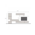 Estante de parede moderna em madeira para sala de estar, móveis suspensos Infinity 14 Venda