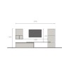 Conjunto de Parede para Sala de Estar com Design Moderno em Cinzento e Preto Infinity 18 Oferta