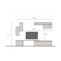 Móvel de Parede para TV Sala de Estar Moderna Mobiliário Suspenso Infinity 33 Oferta