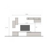 Móvel de Parede para TV Sala de Estar Moderna Mobiliário Suspenso Infinity 33 Oferta