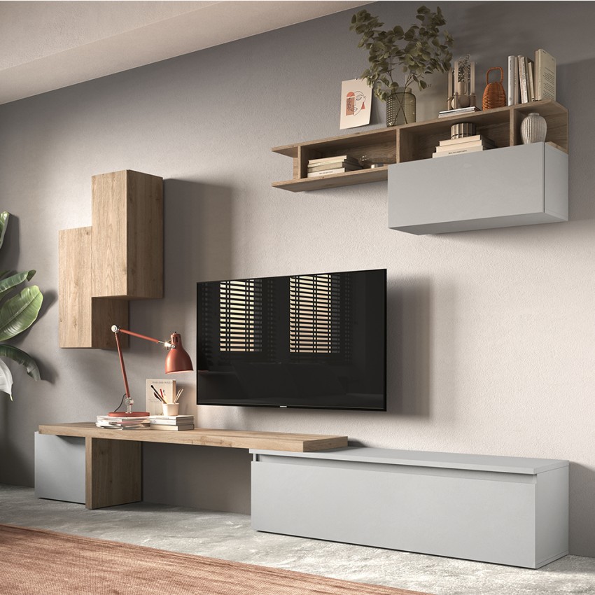 Móvel de Parede para TV Sala de Estar Moderna Mobiliário Suspenso Infinity 33 Promoção