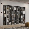 Estante de design para parede sala de estar moderna branco preto Infinity 35 Promoção