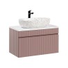 Móvel de lavatório de casa de banho de bancada 80x46 rosa e branco Lili 80 Venda