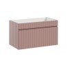 Móvel de lavatório de casa de banho de bancada 80x46 rosa e branco Lili 80 Oferta