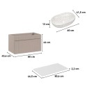 Móvel de lavatório de casa de banho de bancada 80x46 rosa e branco Lili 80 Catálogo