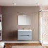 Móvel de casa de banho suspenso 80cm com gavetas, lavatório e espelho com luz LED Iris 80 Oferta