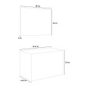 Móvel de casa de banho suspenso 80cm com gavetas, lavatório e espelho com luz LED Iris 80 Modelo