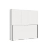Móvel com cama de solteiro dobrável horizontal armários brancos Kando D Oferta