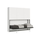 Móvel com cama de solteiro dobrável horizontal armários brancos Kando D Venda