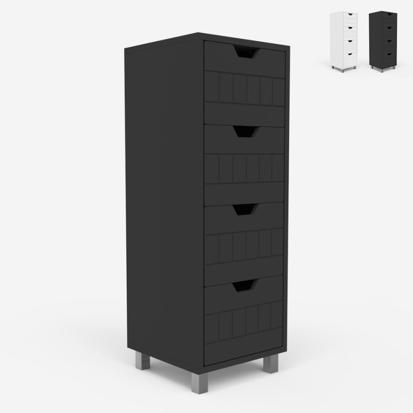 Cómoda gaveteiro casa de banho multifuncional 4 gavetas moderno Servez Venda Cómoda gaveteiro casa de banho multifuncional 4 gavetas moderno Servez Venda
