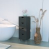 Cómoda gaveteiro casa de banho multifuncional 4 gavetas moderno Servez Catálogo