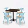 Conjunto de Mesa c/4 Cadeiras p/Hotel Café Restaurante 90x90cm Dunmore Preço