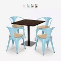 Conjunto de Mesa c/4 Cadeiras p/Hotel Café Restaurante 90x90cm Dunmore Venda