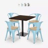 Conjunto de Mesa c/4 Cadeiras p/Hotel Café Restaurante 90x90cm Dunmore Venda