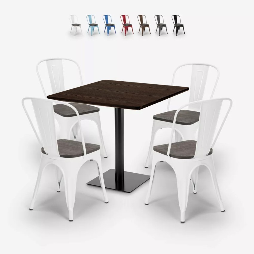 Conjunto de Mesa de Madeira p/Café ou Bar Metal Edgar Descontos Conjunto de Mesa de Madeira p/Café ou Bar Metal Edgar Descontos