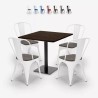 Conjunto de Mesa de Madeira p/Café ou Bar Metal Edgar Descontos