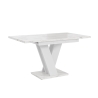 Mesa moderna branca extensível 120-160x80cm efeito mármore Masiv Oferta