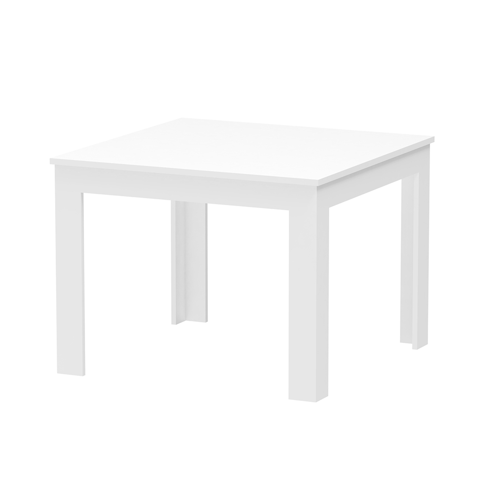 Mesa de jantar branca quadrada 80x80cm design moderno Ika 8