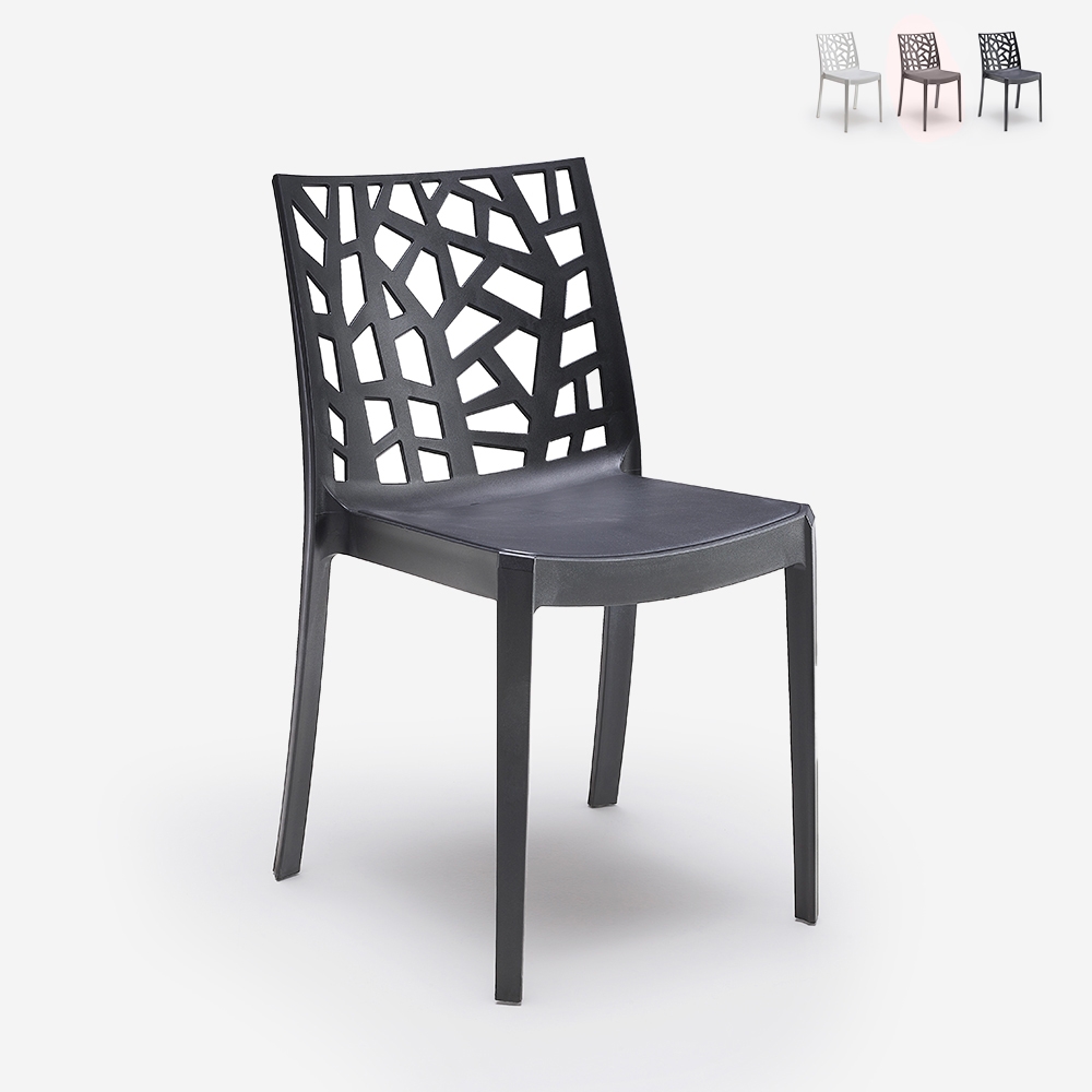 Stock 23 cadeiras ​​Modernas Empilháveis p/Exterior Café Restaurante Matrix
