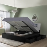 Cama de casal Moderna c/Arrumação Madeira 160x200 Steyr King Promoção