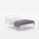 Cama de casal de Metal c/Estrado Resistente 160x200 Skjern Escolha