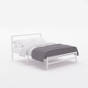Cama de casal de Metal c/Estrado Resistente 160x200 Skjern Escolha