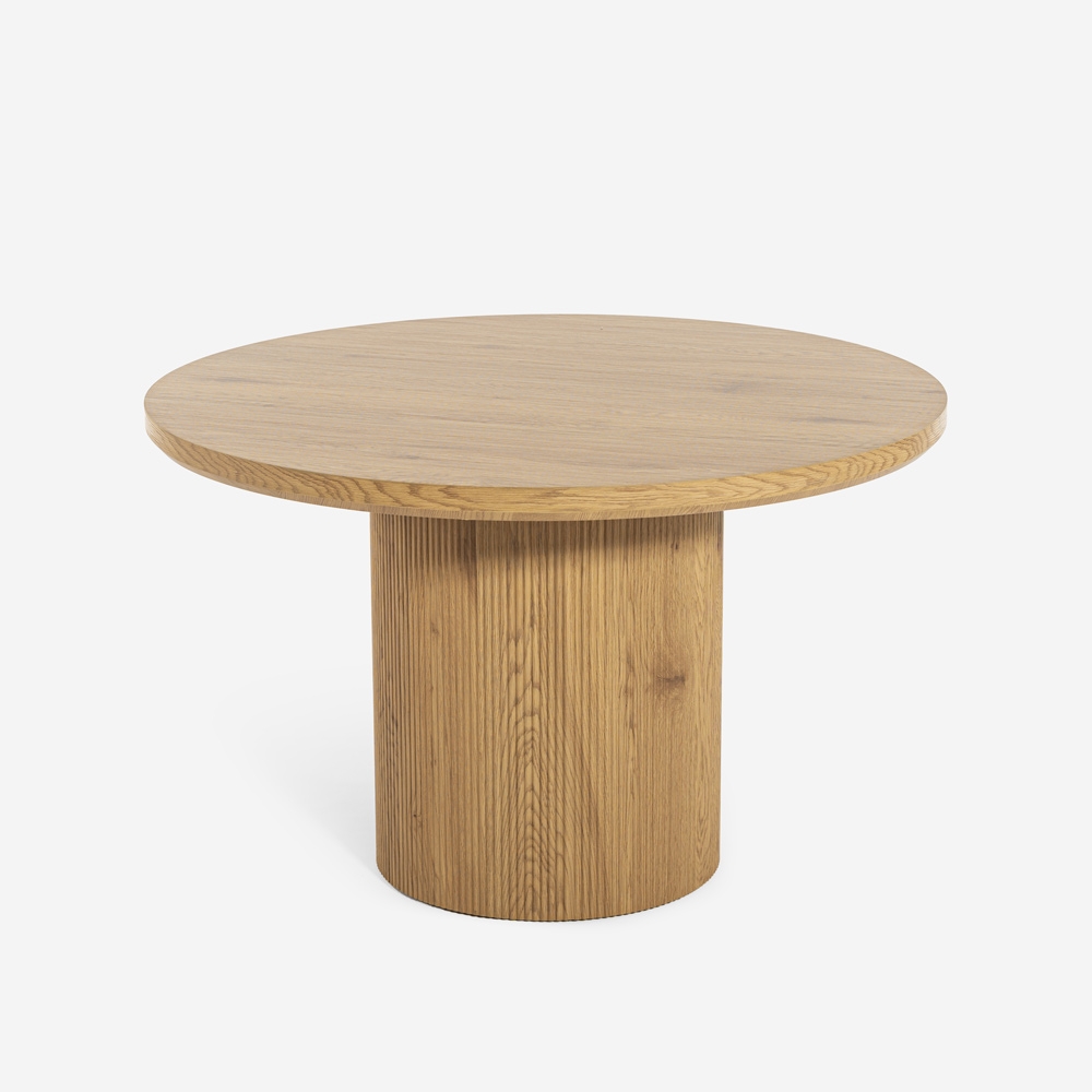 Mesa redonda de sala de jantar e cozinha em madeira 120cm pedestal Bering Promoção Mesa redonda de sala de jantar e cozinha em madeira 120cm pedestal Bering Promoção