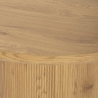 Mesa redonda de sala de jantar e cozinha em madeira 120cm pedestal Bering Oferta