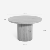 Mesa redonda de sala de jantar e cozinha em madeira 120cm pedestal Bering Descontos