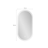 Espelho de casa de banho design oval retroiluminado com antienbaciamento Refur XL Estoque