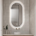 Espelho de casa de banho design oval retroiluminado com antienbaciamento Refur XL Promoção