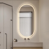Espelho de casa de banho design oval retroiluminado com antienbaciamento Refur XL Descontos