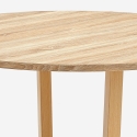 Mesa redonda para cozinha com design moderno em madeira 120cm Zira Oferta