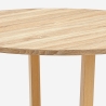 Mesa redonda para cozinha com design moderno em madeira 120cm Zira Oferta