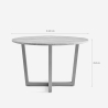 Mesa redonda para cozinha com design moderno em madeira 120cm Zira Saldos