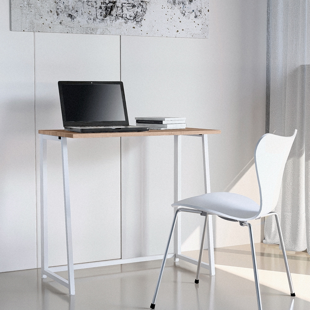 Secretária de escritório compacta e dobrável de madeira 80x45x75 Wolly W