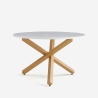 Mesa de jantar redonda branca de 120cm com pernas cruzadas Rimu Venda