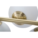 Candeeiro de teto moderno em metal dourado e esferas de vidro branco Glamy 7 Saldos