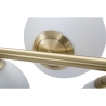 Candeeiro de teto moderno em metal dourado e esferas de vidro branco Glamy 7 Saldos