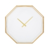 Relógio de parede octogonal em metal dourado Octagonal Promoção