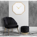 Relógio de parede octogonal em metal dourado Octagonal Venda