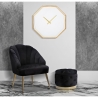 Relógio de parede octogonal em metal dourado Octagonal Venda