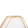 Relógio de parede octogonal em metal dourado Octagonal Saldos