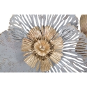 Decoração de parede em metal 3D com motivo floral Poxy Oferta