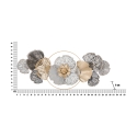 Decoração de parede em metal 3D com motivo floral Poxy Catálogo