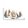 Decoração de parede 3D em metal e madeira com barcos à vela Regata Catálogo