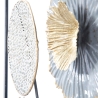 Decoração de parede quadrada 3D em metal floral Sqity Descontos