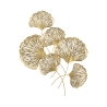 Decoração de parede 3D em metal dourado com folhas Iris Promoção