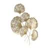 Decoração de parede 3D em metal dourado com folhas Iris Saldos